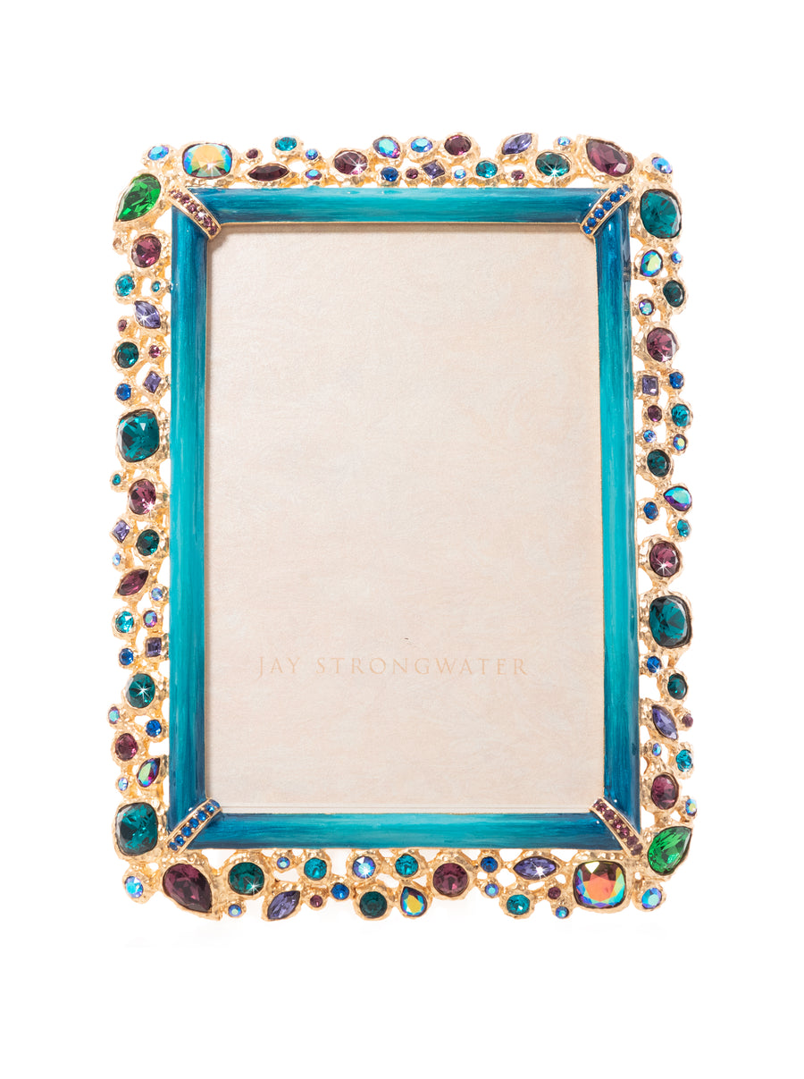Emery Bejeweled 4" x 6" Frame - Peacock