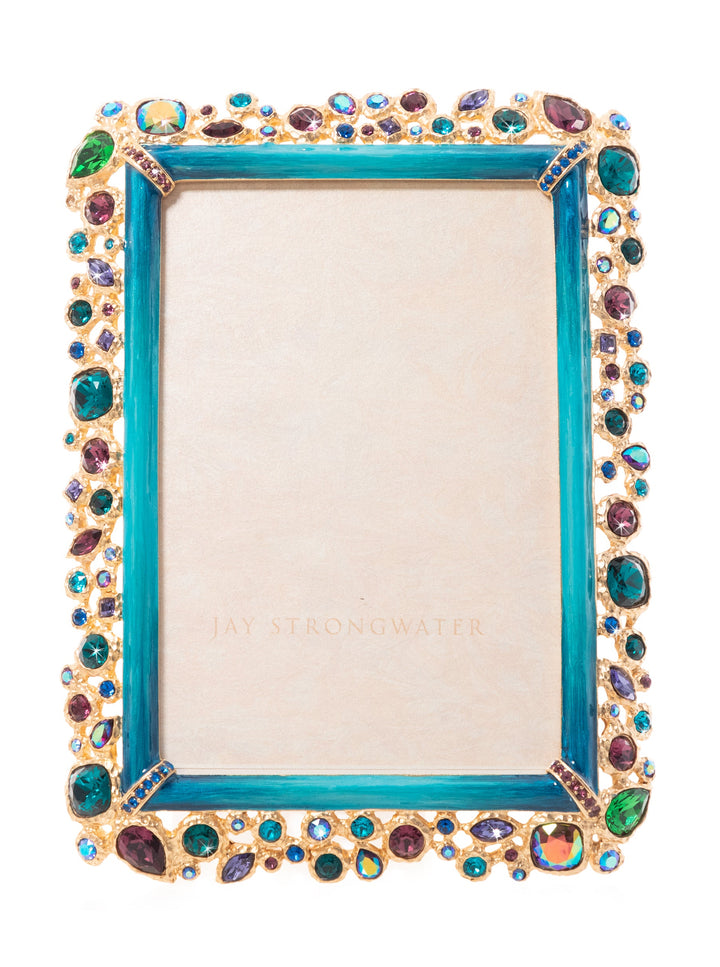 Emery Bejeweled 4" x 6" Frame - Peacock