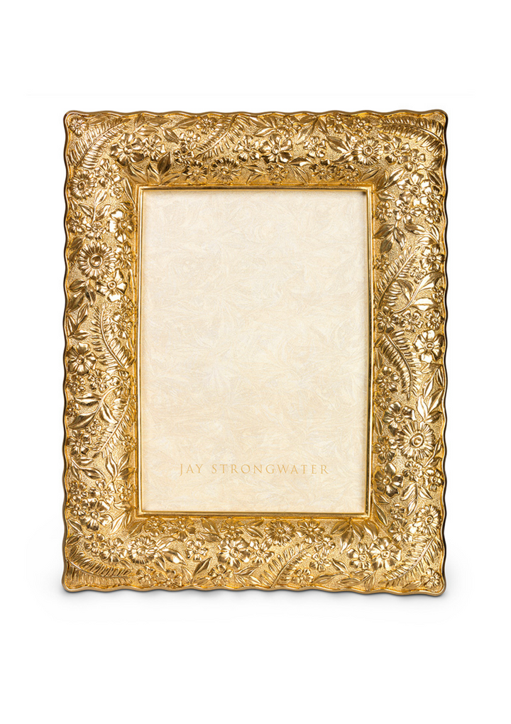 Katerina Ruffle Edge Floral 5" x 7" Frame - Gold