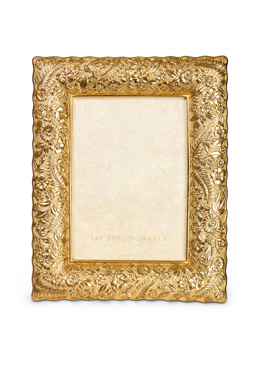 Katerina Ruffle Edge Floral 5" x 7" Frame - Gold