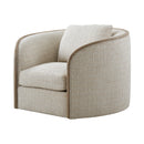 Toulon Chalk Tweed Swivel Chair