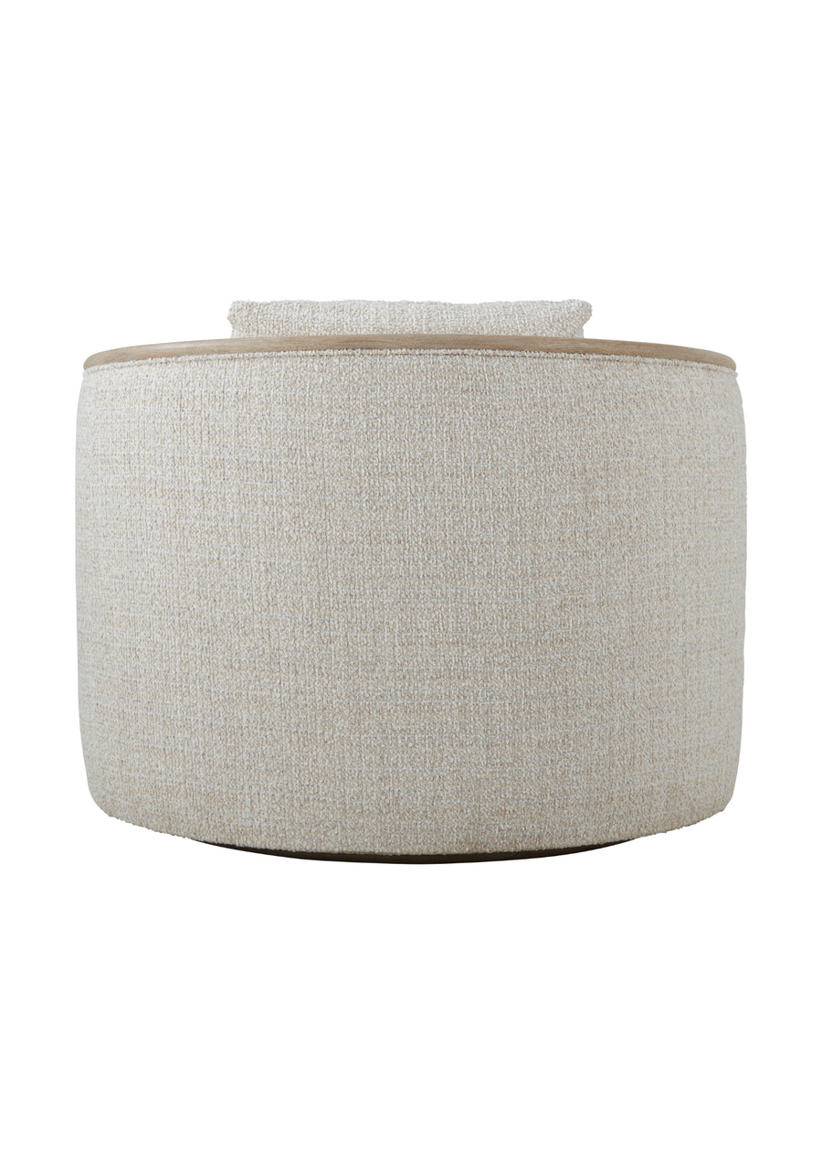 Toulon Chalk Tweed Swivel Chair