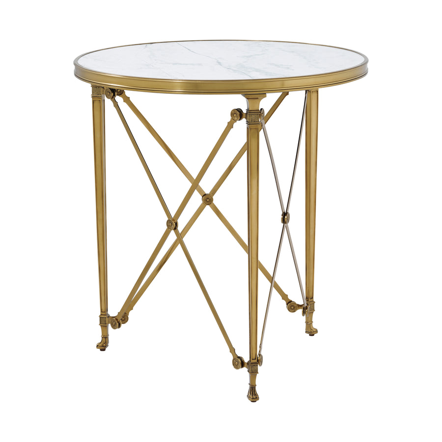 Spencer London Round Brass Center Table