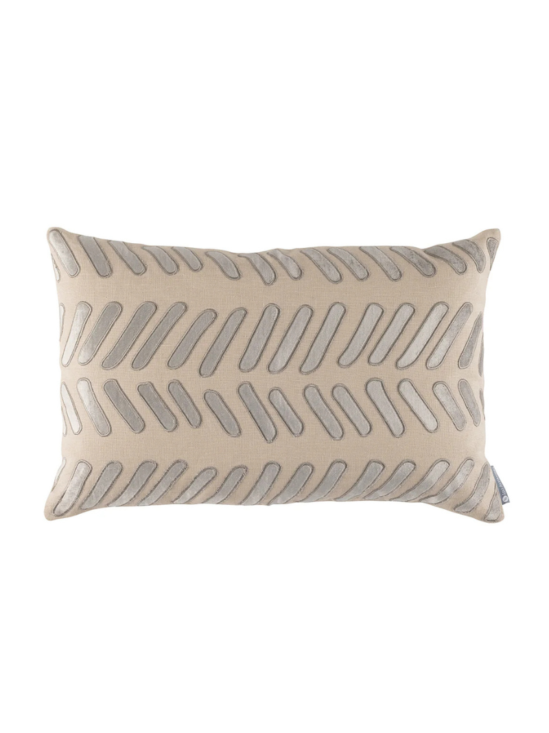 Peru Rectangle Pillow Dark Sand / Platinum