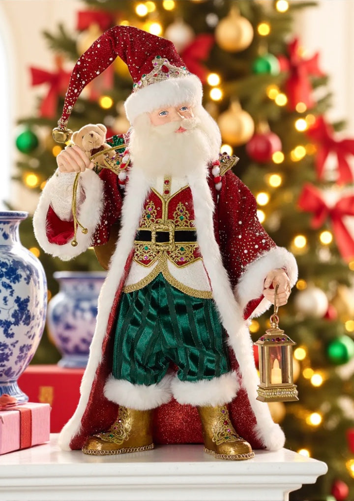 King Christopher Claus with Lantern Tabletop