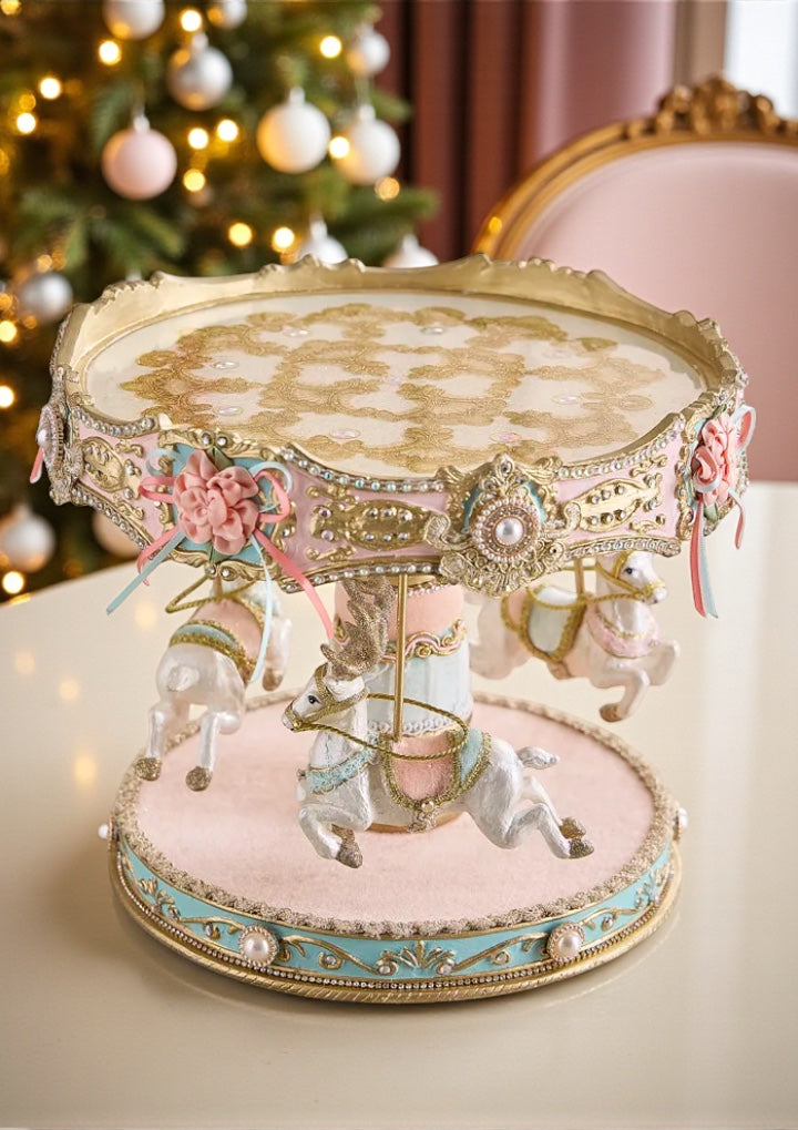 Joyeux Noel Carousel Cake Plate