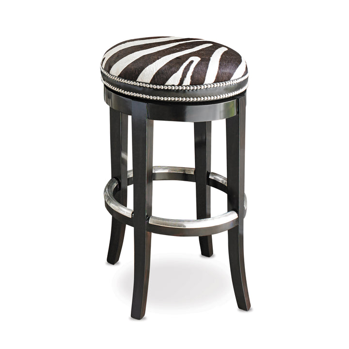 Zebrano Swivel Counter Stool