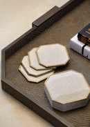 Elemental Coasters, set of 4 - Ivory