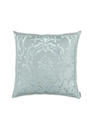 Louie Square Pillow Sky Linen / Sky Matte Velvet Applique