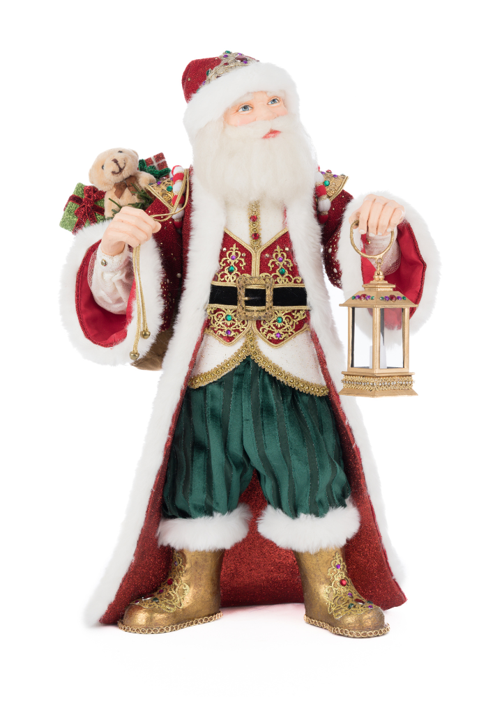 King Christopher Claus with Lantern Tabletop