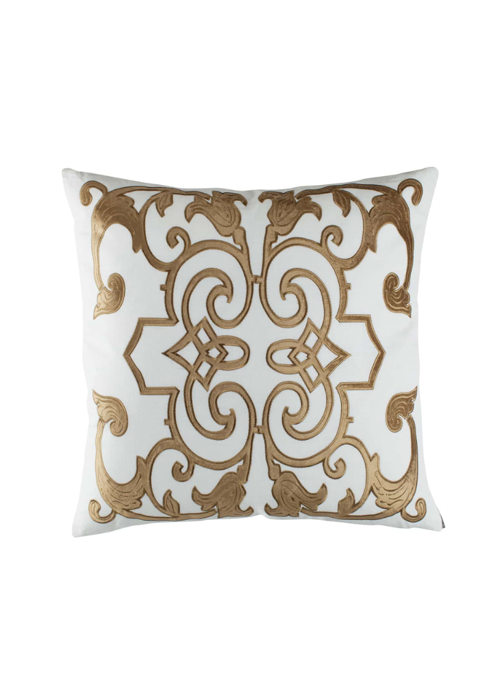 Mozart Square Pillow White Straw