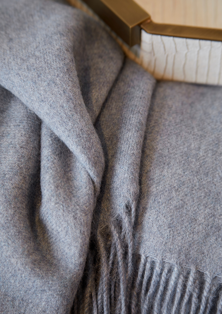 Bryant Alpaca Throw - Blue
