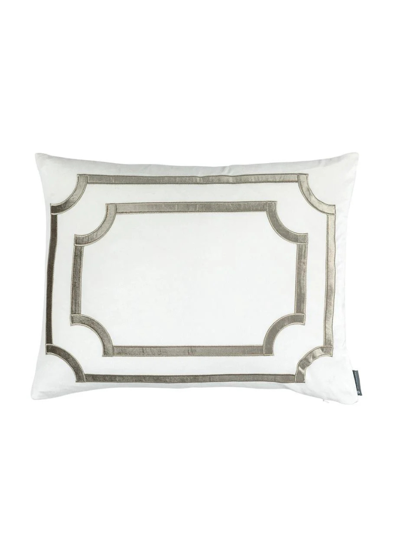 Soho Standard Pillow Ivory Matte Velvet Fawn Matte Velvet