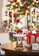 Christmas Ball Deer Head Candelabra