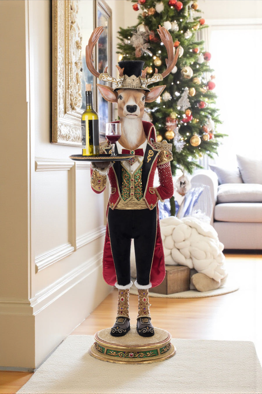 Christmas Ball Reindeer Butler, 48-Inch