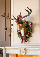 Winter Balsam and Berry Deer Wall Piece with Ornaments