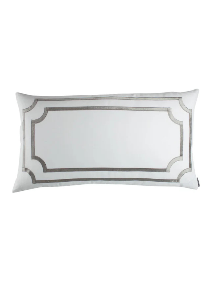 Soho King Pillow / White Linen / Velvet