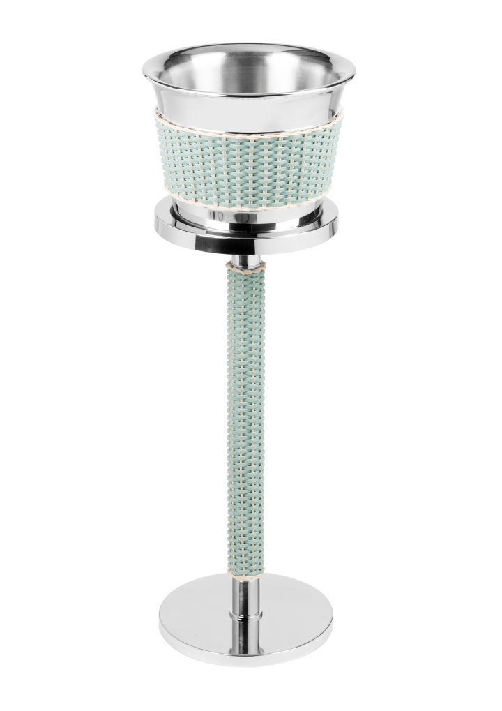 Menton Leather & Rattan Stands / Champagne Bucket Stands