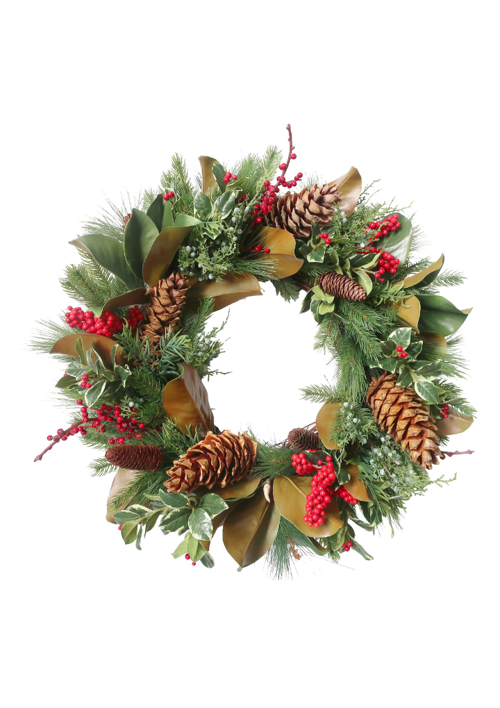Holly Mix Pine Wreath