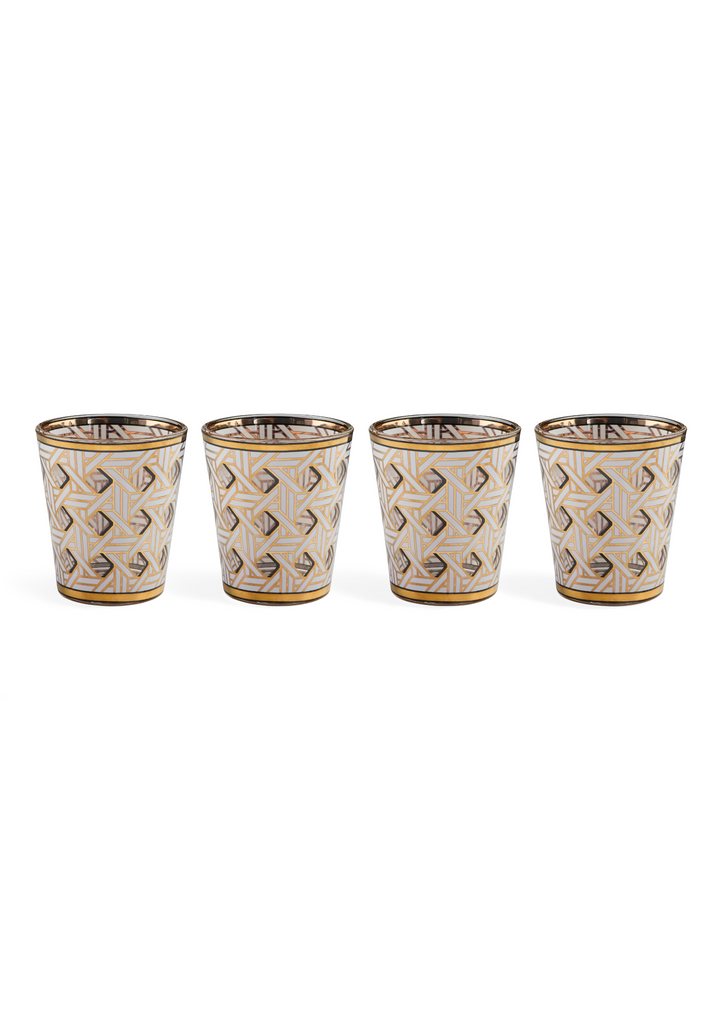 Basketweave Glassware Set