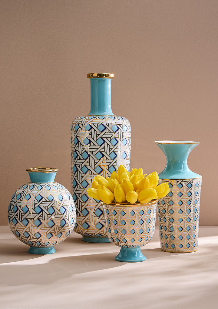 Basketweave Pedestal Bowl