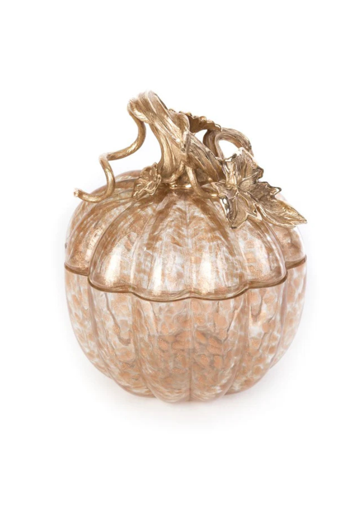 Hadley Leaf & Vine Gilded Glass Jar Gilded