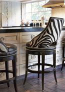 Zebrano Swivel Barstool