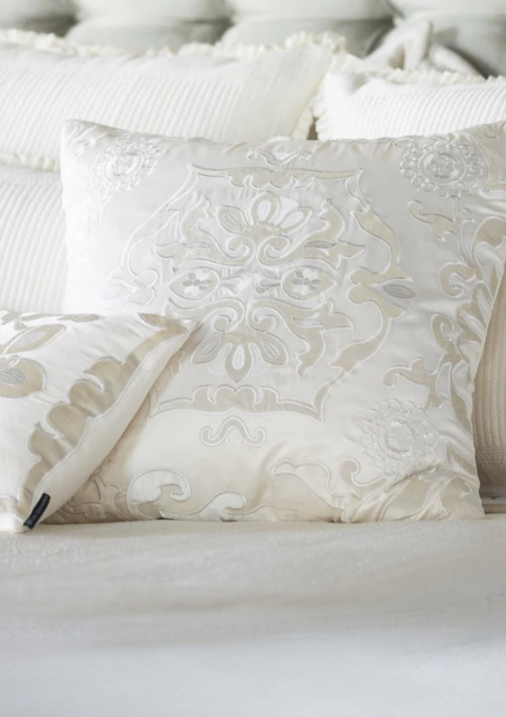 Morocco Square Pillow Ivory