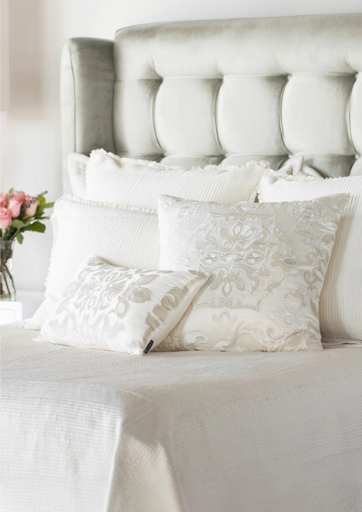 Morocco Square Pillow Ivory