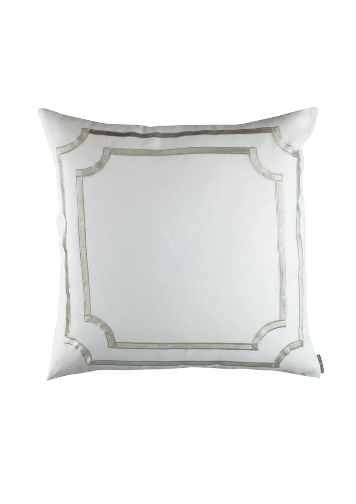 Soho European Pillow / White Linen / Velvet