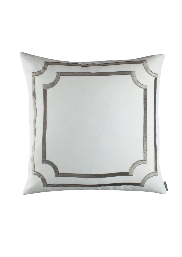 Soho European Pillow / White Linen / Velvet
