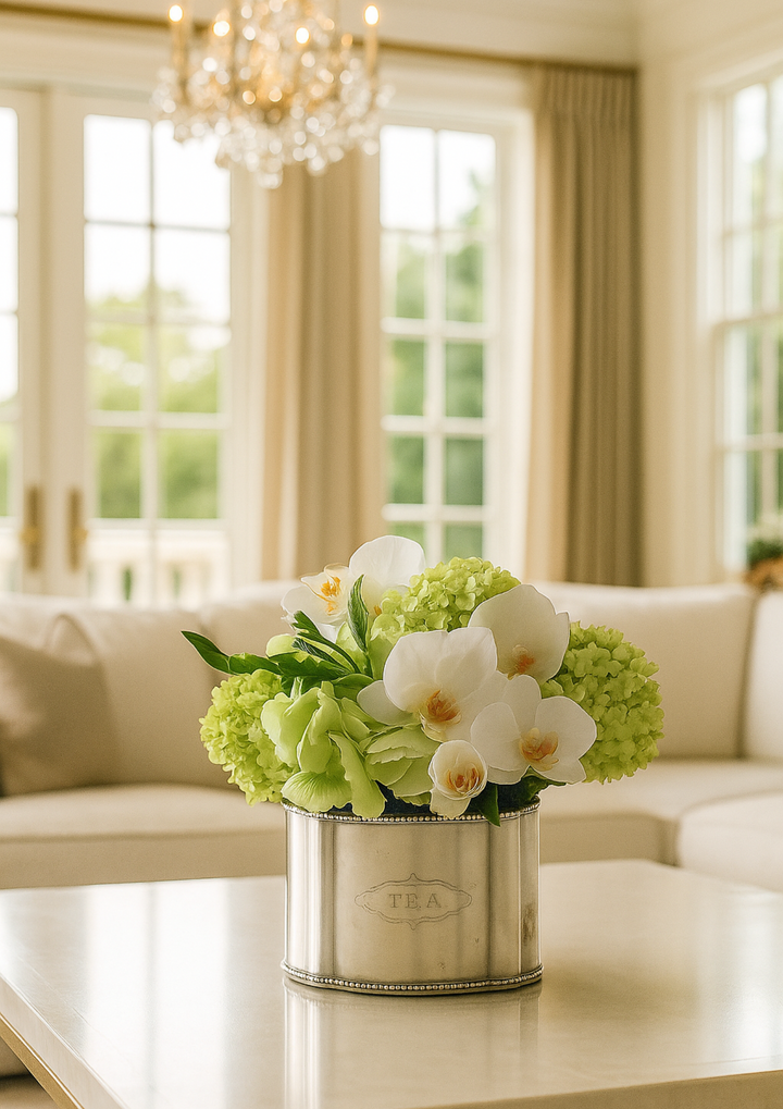 Phalaenopsis Snowball in Caddy