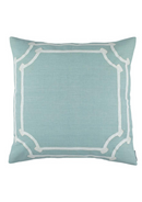 Angie Euro Pillow Spa Linen / White Linen Appliqué