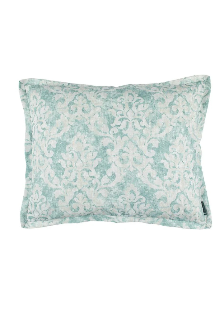 Milan Standard Pillow Spa Faded Damask Venetian Linen