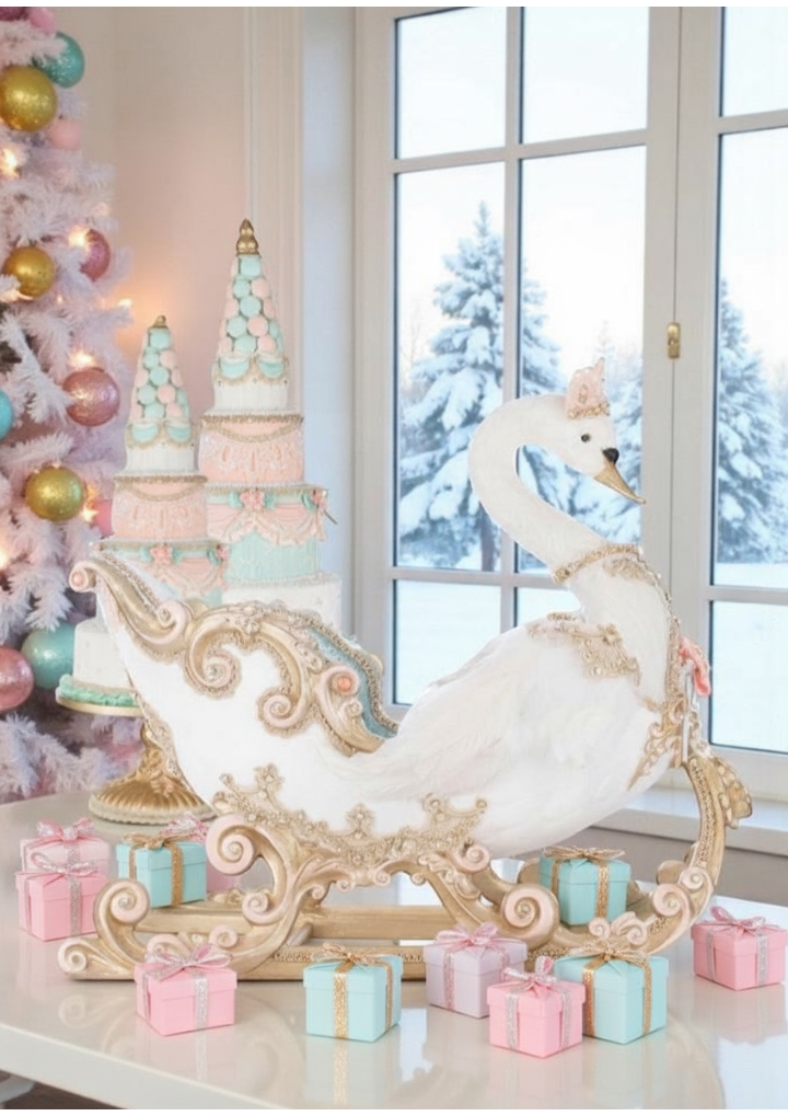Joyeux Noel Swan Sleigh