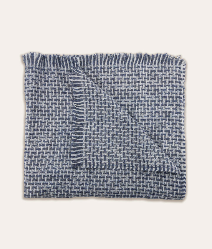 Reeve Alpaca Throw - Navy