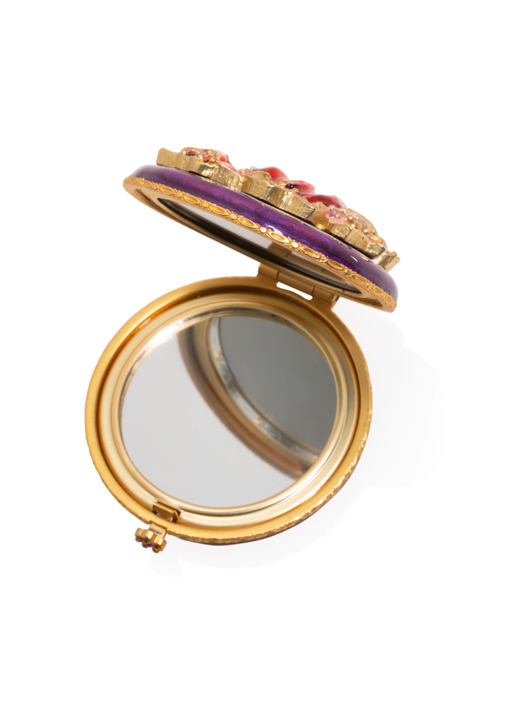 Angela Floral Round Compact