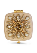 Schuyler Maltese Bejeweled Compact Golden