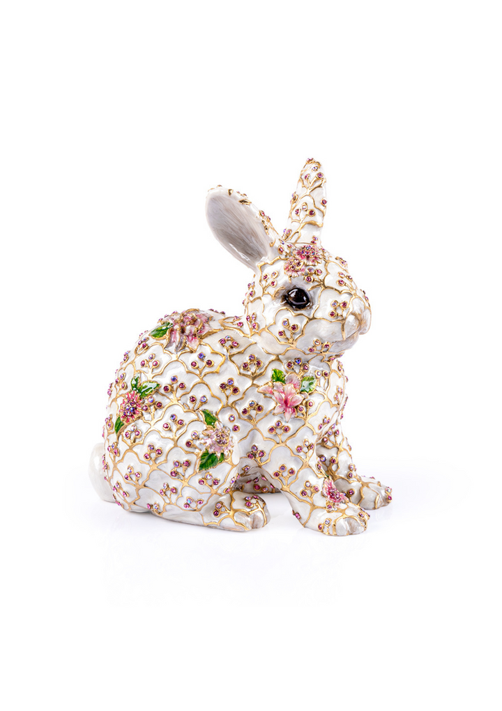 Jing Floral Rabbit Figurine