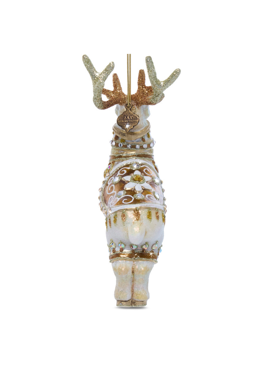 Blitzen Glass Ornament
