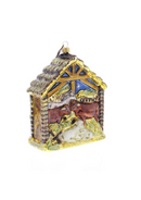 Holy Family Glass Ornament