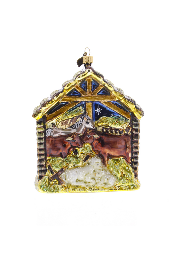 Holy Family Glass Ornament
