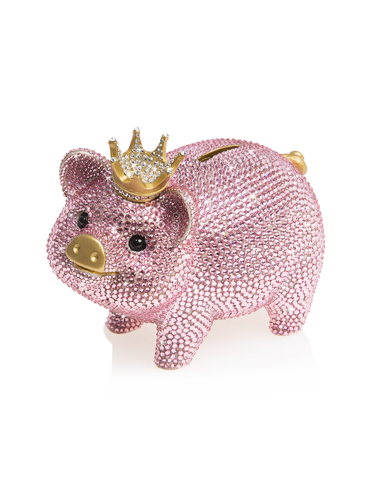 Gatsby Pavé Piggy Bank With Crown