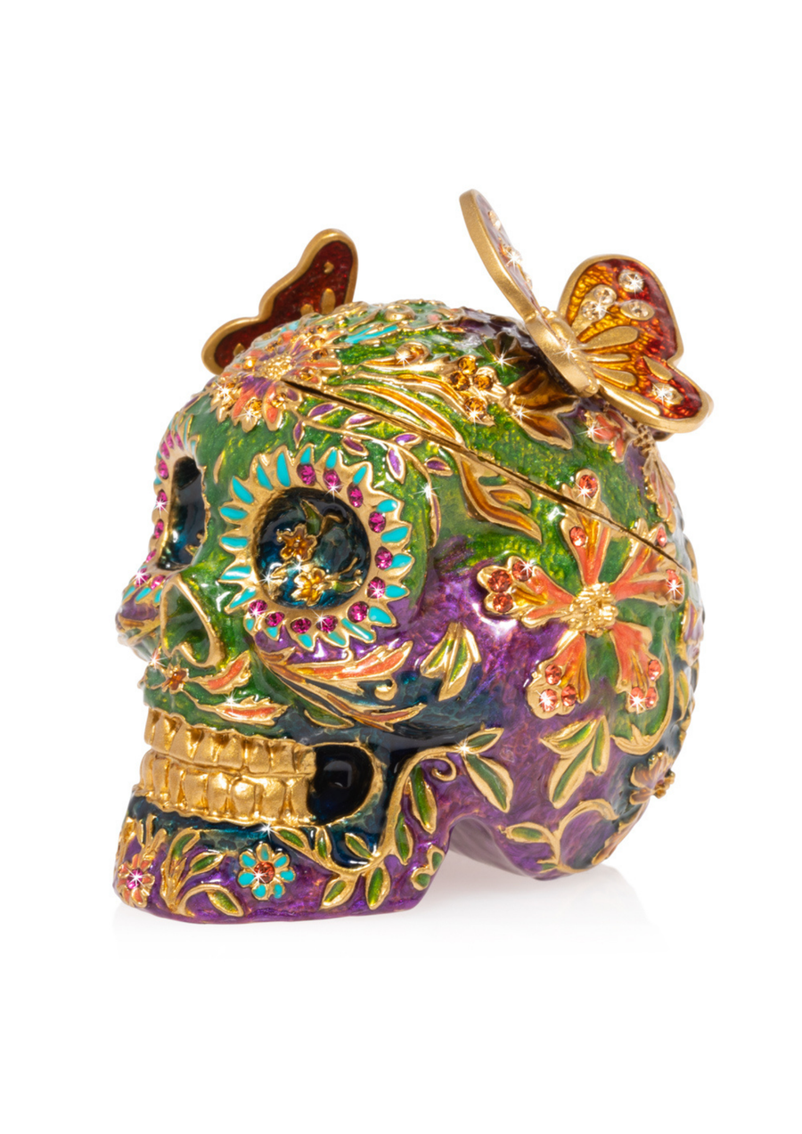 Rivera Skull With Butterflies Box