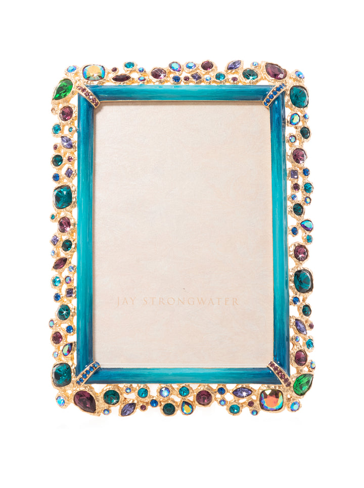 Emery Bejeweled 4" x 6" Frame - Peacock