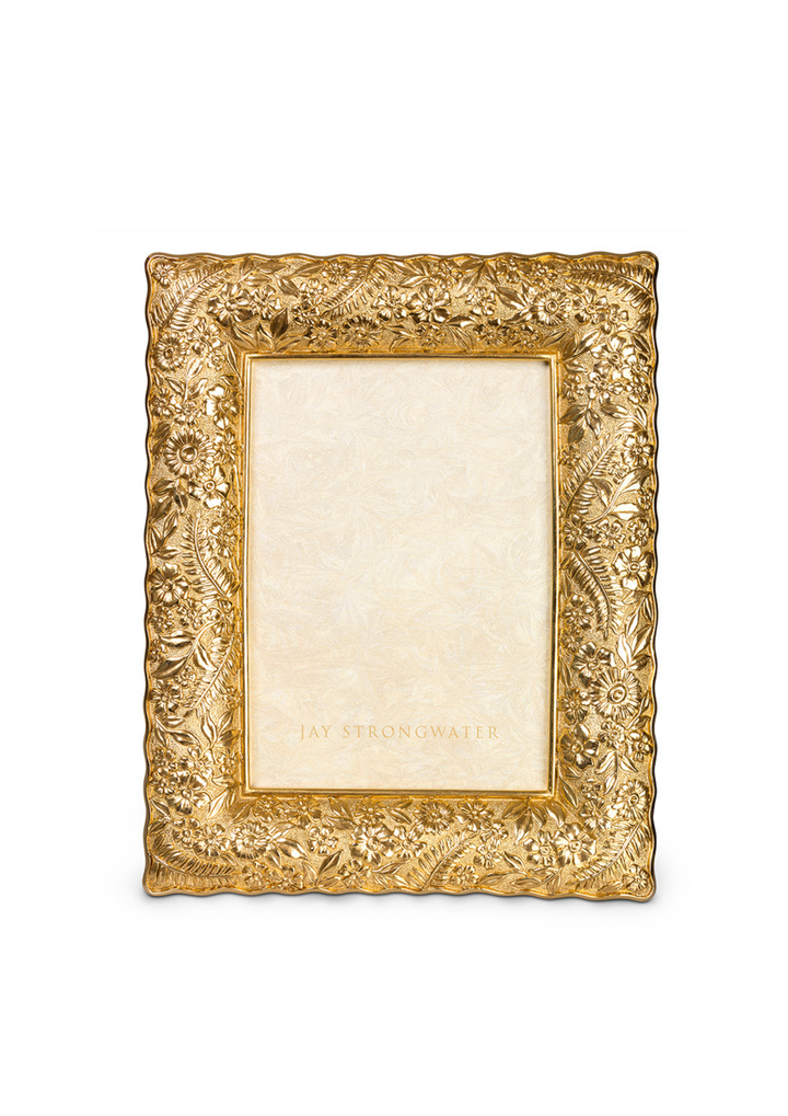 Katerina Ruffle Edge Floral 5" x 7" Frame - Gold