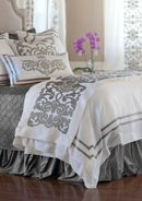 Soho King Pillow / White Linen / Velvet