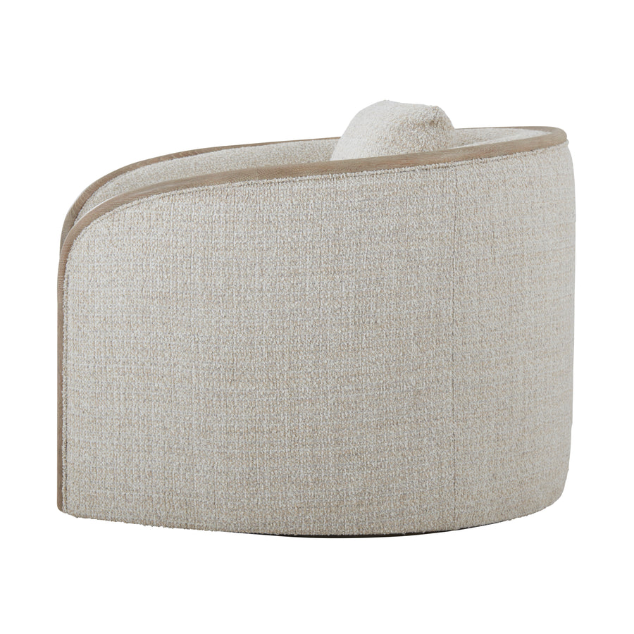 Toulon Chalk Tweed Swivel Chair