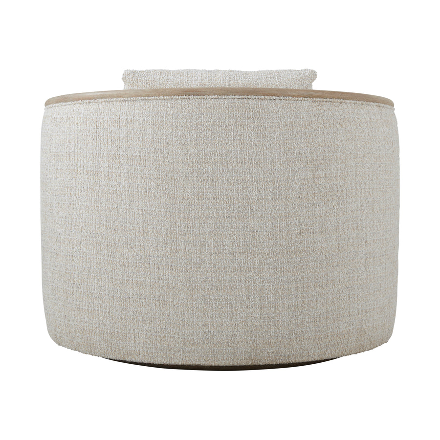 Toulon Chalk Tweed Swivel Chair