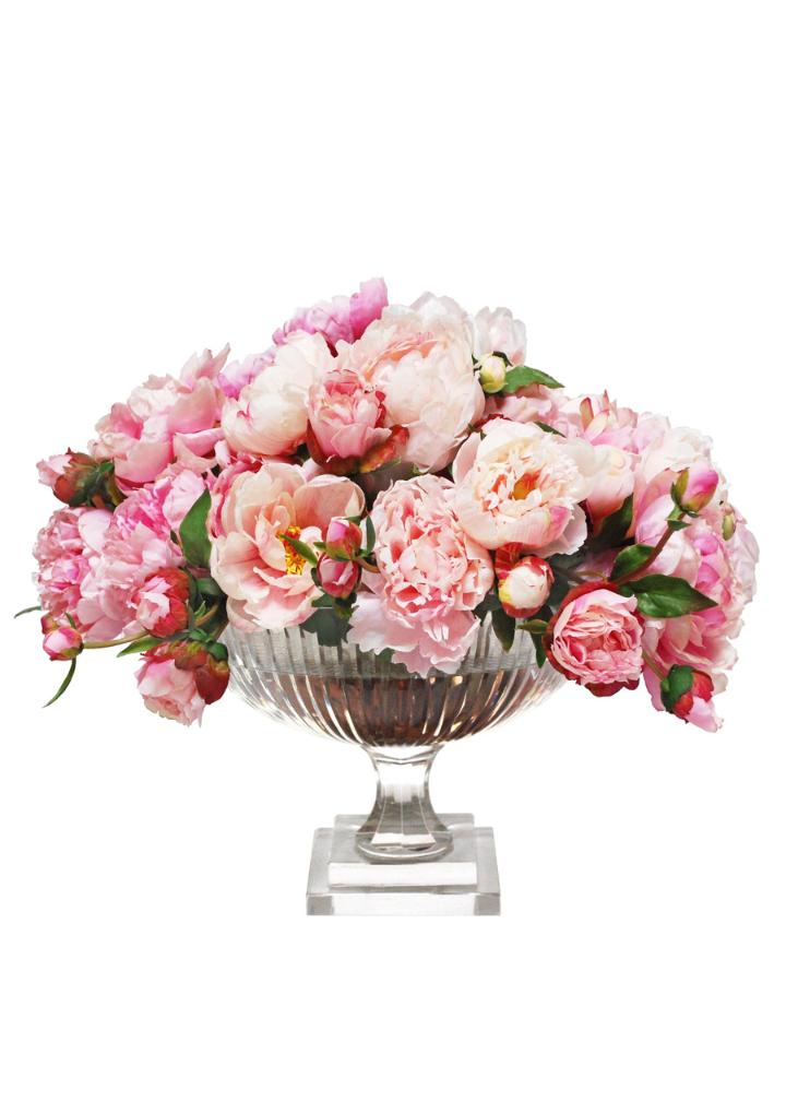 Mix Peony in Stripe Cut Bowl